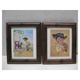 2 Vtg Vera Louise Drysdal Little Barrio Prints See