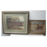 Two Vtg Prints Largest 29.25' x 25.25'