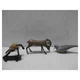 Three Animal & Skate Boarding Figures 5' Tall