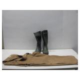 Carhartt Overalls 44x30 & Rubber Boots Sz 11