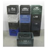 Fourteen Assorted Plastic Crates See Info
