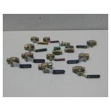 Assorted Brass Ball Valves W/Shut Off Level See