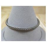 Sterling Silver Foxtail Chain Bracelet Tested