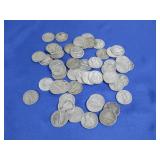 Fifty Silver Mercury Dimes 90% Silver