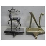 Two Metal Mantle Hooks