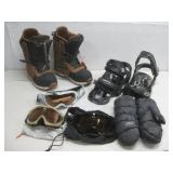 Burton Snow Boarding Boots Sz 10, Bindings & More