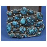 Vtg S.S Navajo Tony Guerro Spiderweb Turq Bracelet