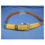 Ostrich Style Leather Belt Sz 40