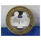 Silver Club $10 Gaming Token W/ .999 Fine Silver