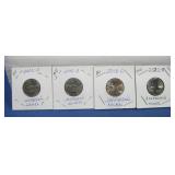 Four Jefferson Nickels (Brilliant Uncirculated)