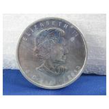 Canada 5 Dollars .9999 Fine Silver 1 oz Coin