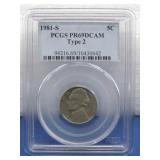 Graded 1981-S PCGS PR DCAM Type 2 5 Cent