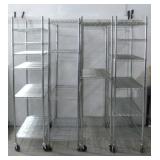 Four Metal Rack Storage Shelving Units See Info