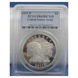 Silver Commemorative 2011-P Dollar US Army See