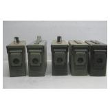 Five Vtg Military Ammo Cans