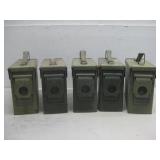 Five Vtg Military Ammo Cans