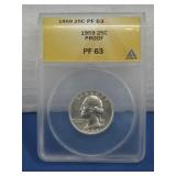 Silver 1959 25ï¿½ ANACS Graded