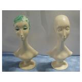 Two MCM Mannequin Display Busts 11.5' Tall See