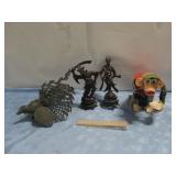 Vtg Cragstan Crap Shooting Monkey,Figures See Info