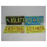 Four New Mexico License Plates