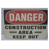Metal Danger Sign 14' x 9.75'