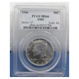 Silver 1966-PGS MS66 SMS Kennedy Half Dollar
