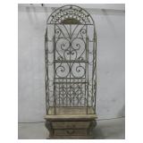 Magnussen Home Metal/Glass Wine Rack W/Shelving