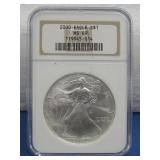 Fine Silver 1 Oz. Graded  2000 American See