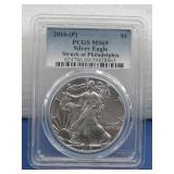 Fine Silver 1 Oz. Graded 2016-P  American See