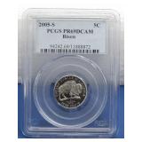 Graded 2005-S PCGS PR69D CAM Bison Nickel