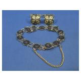 Vtg Japanese Damascene Gold Inlay Butterfly See