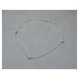 14K Gold Dainty Anklet Made In Italy Hallmarked