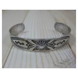 S.S Arrow Whirling Log RT 66 Bracelet Hallmarked
