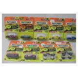 Nine 1995-1996 NIP Matchbox Cars