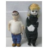 King Of The Hill Doll & Vtg Porcelain Doll