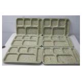 Six MCM Prolon Ware Melamine Speckled Food Trays