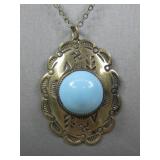 Whirling Log Rt 66. Copper Pendant Necklace