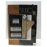 Artist's Studio Adjustable Easel W/ Blank Canvas