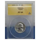 Silver 1959 25ï¿½ ANACS Graded