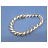 Sterling Silver Macaroni Link Bracelet Tested