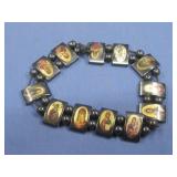 Black Resin Orthodox Icon Stretch Bracelet