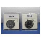 Two P&D Brilliant Uncirculated 1999 Georgia See