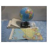 Electronic Globe & Assorted Maps Largest 48' x 62'