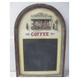 Vtg Style Decorative Wooden 3D Chalkboard See Info