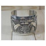 Elaine Becenti Navajo S.S Humming Bird Cuff See;