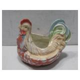 Vtg Handpainted Ceramic Hen 9' x 7.5'