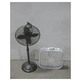 Standing Oscillating Fan W/Box Fan See Info