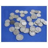Fifty Silver Mercury Dimes 90% Silver