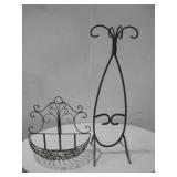 Metal Hanging Rack & Wall Planter Basket See Info