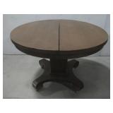 Antique Empire Round Oak Table See Info